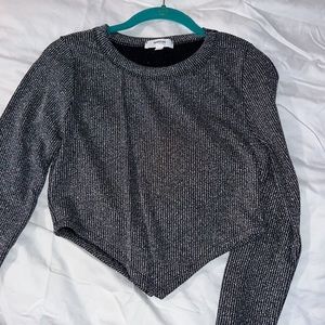 Hashttag by trend sparkle crop sweater